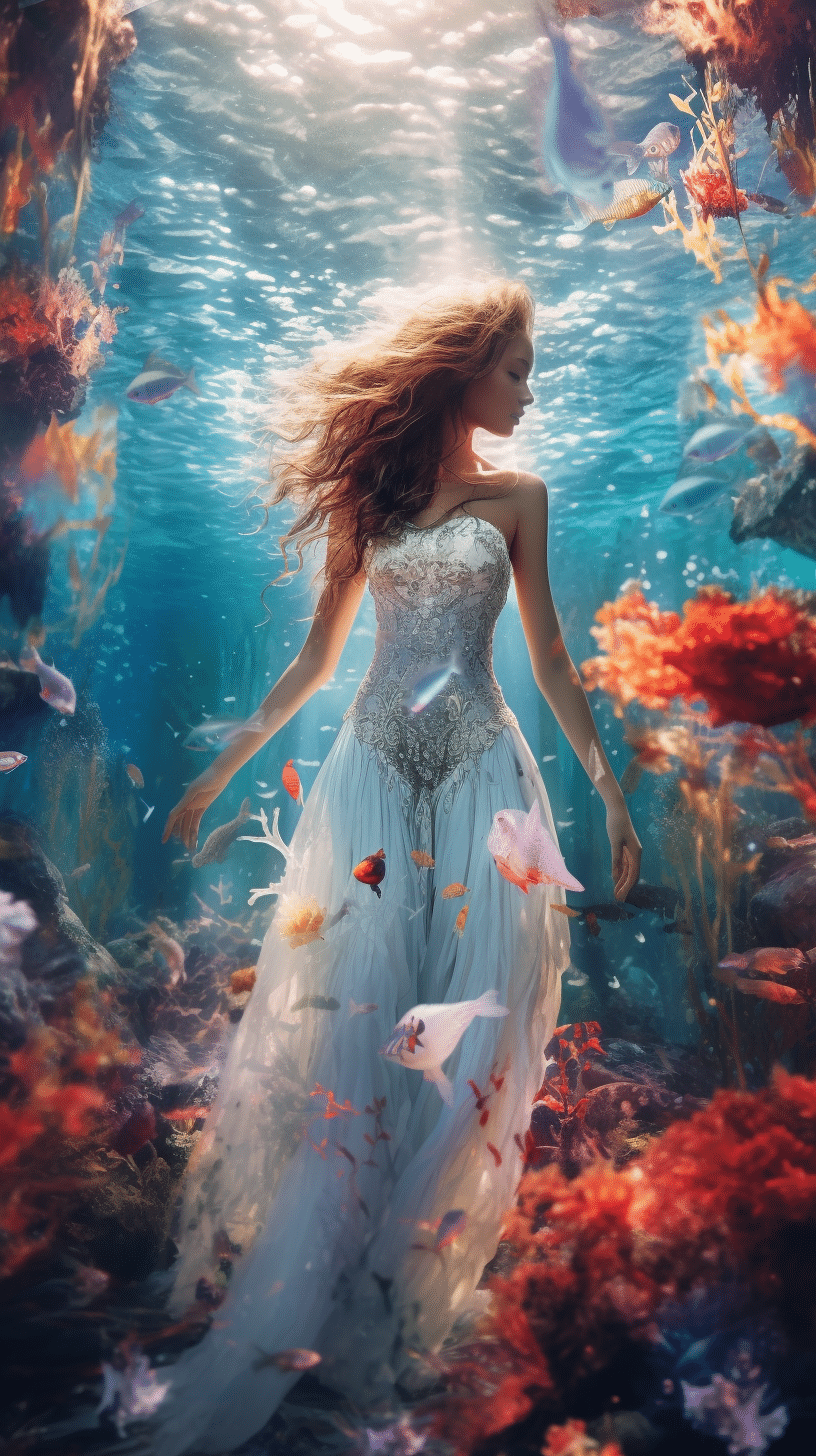 Beautiful Girl Underwater