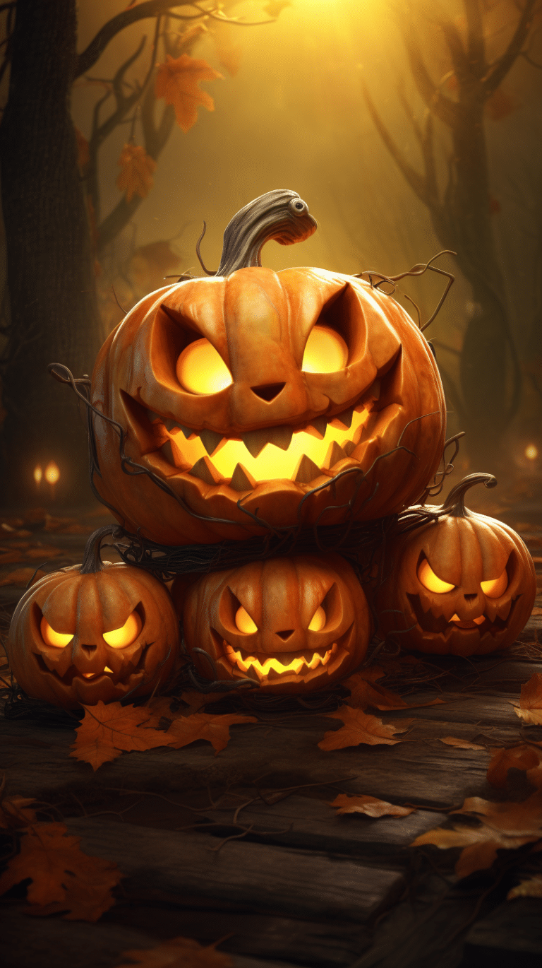 Scary Jack-O-Lanterns - Aestheticwallpapers.com